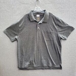 Foundry Men Polo Shirt 2XL Gray Pockets Short Sleeve Collar Workwear